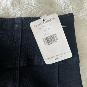 NWT❗️Brand New Free People Denim black mini skirt size 27